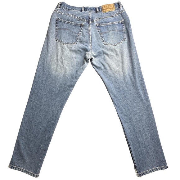 VTG True Grit Jeans Mens 36x33 Made in USA Button Fly Distressed Denim Vintage - Picture 1 of 16